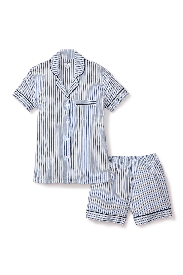 Timeless Toile Classic Pima Cotton Short Sleeve Short Pajamas, Alternate, color, NAVY