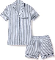Petite Plume Ticking Stripe Cotton Short Pajamas