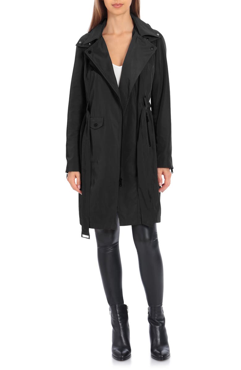 Avec Les Filles Water Resistant Moto Detail Trench Coat, Alternate, color,
