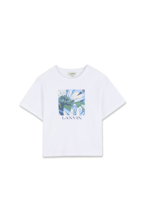 Kids Daisy Print Cotton T-Shirt