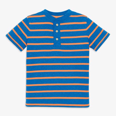Kids Heathered Henley Tee In Stripe (Toddler, Little Kid, & Big Kid)