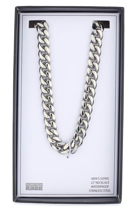 Men's Stainless Steel Curb Chain Necklace