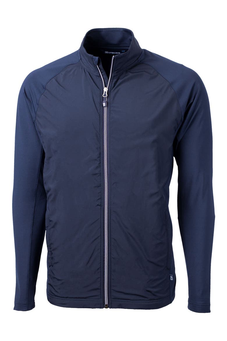 Adapt Knit Full Zip Jacket, Alternate, color, NAVY BLUE