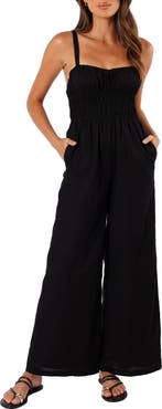Petal & Pup Williams Wide Leg Cotton & Linen Jumpsuit