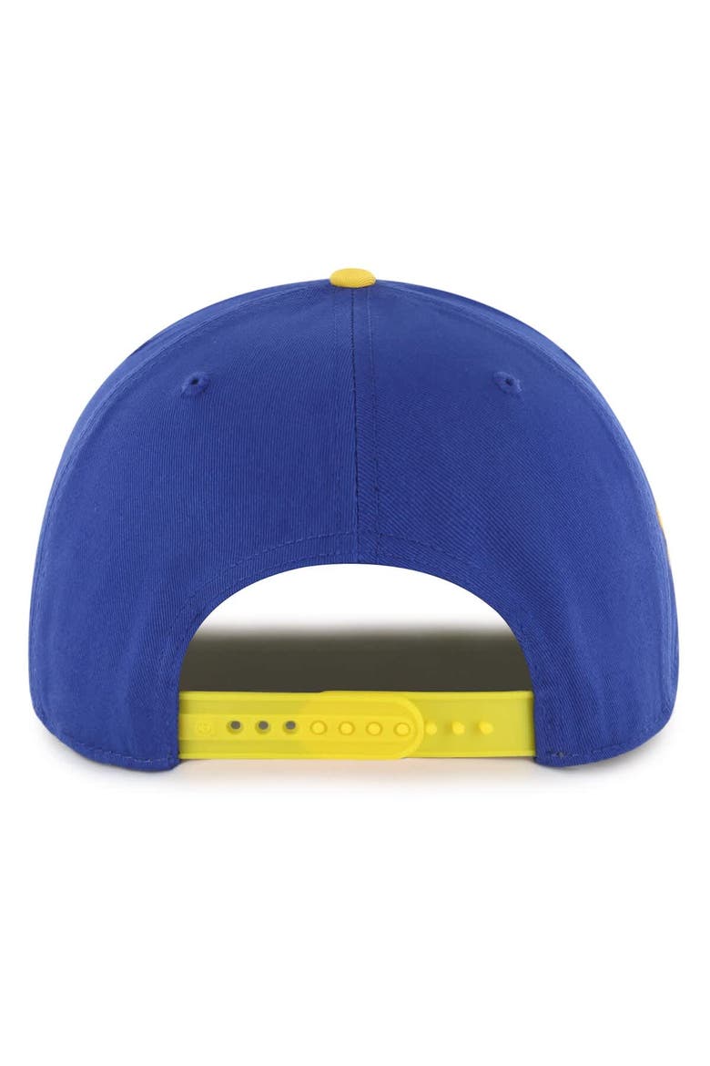 Men's '47 Royal/Gold Golden State Warriors Dropshadow Rope Hitch Adjustable Hat, Alternate, color, Royal
