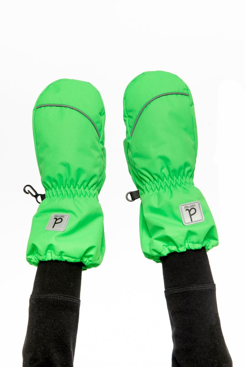 Boy Play Waterproof Rubberized Palm Winter Mittens, Alternate, color, Vibrant Green
