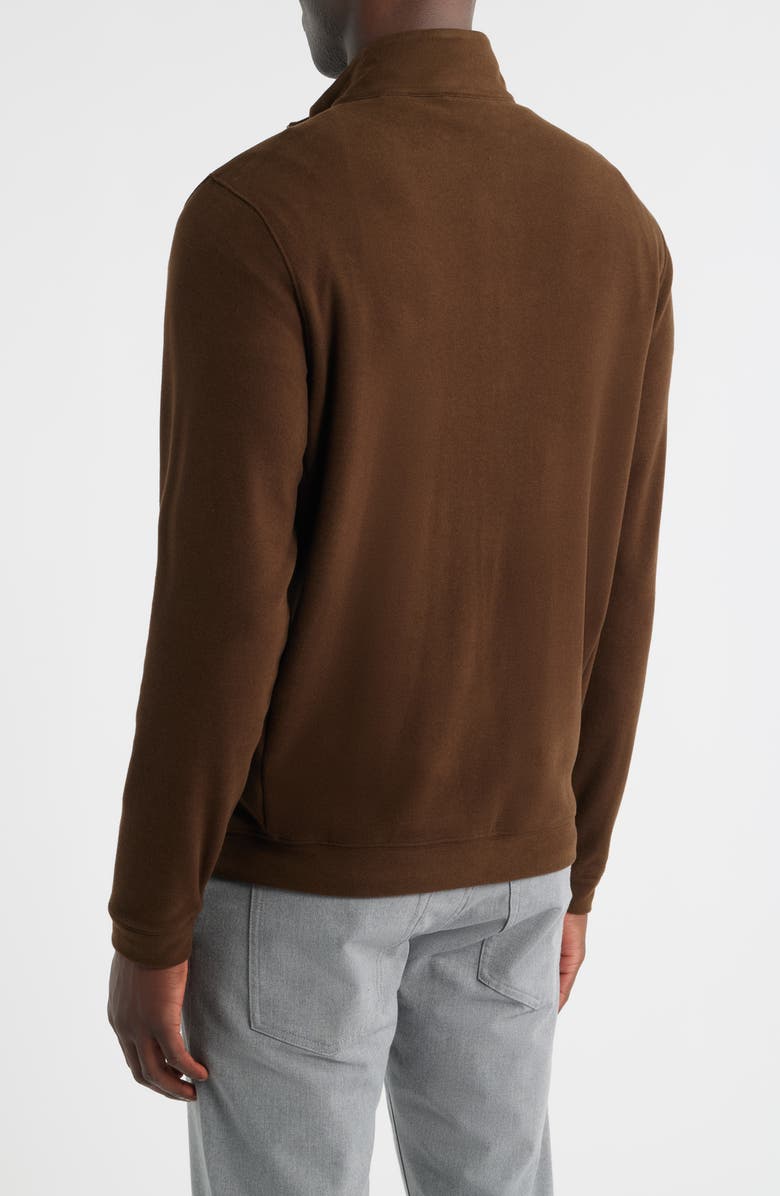 Scott Barber Mock Neck Stretch Fleece Half Zip Pullover, Alternate, color, Chocolate