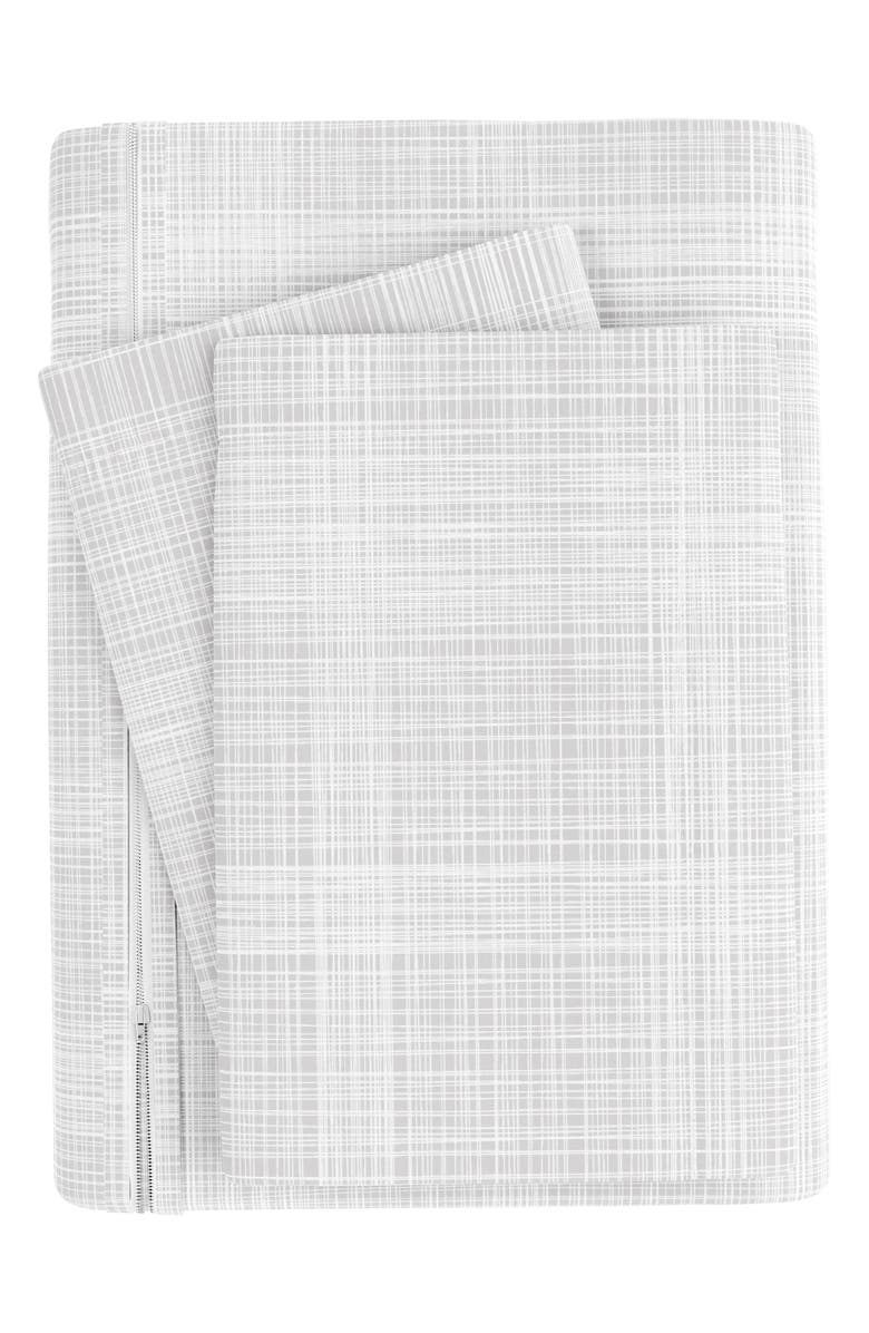 HOMESPUN Premium Ultra Soft Thatch Pattern 3-Piece Duvet Cover Set, Alternate, color, Gray