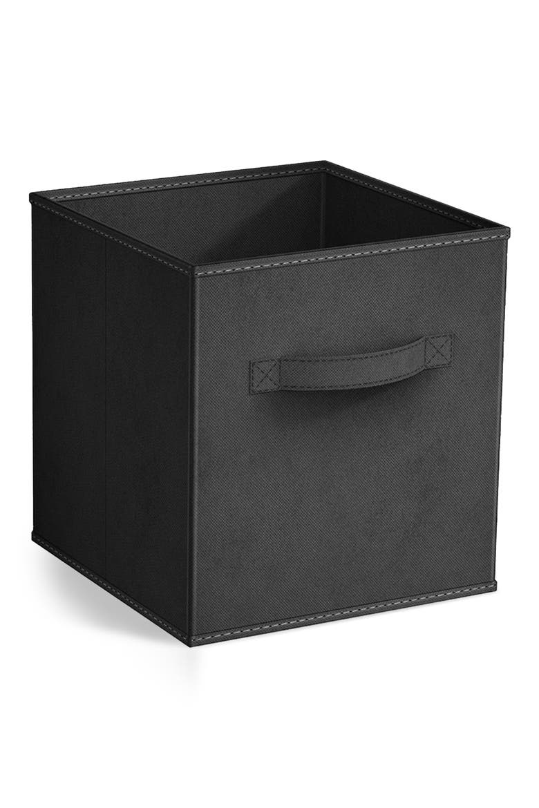 Collapsible Storage Cube, Main, color, BLACK