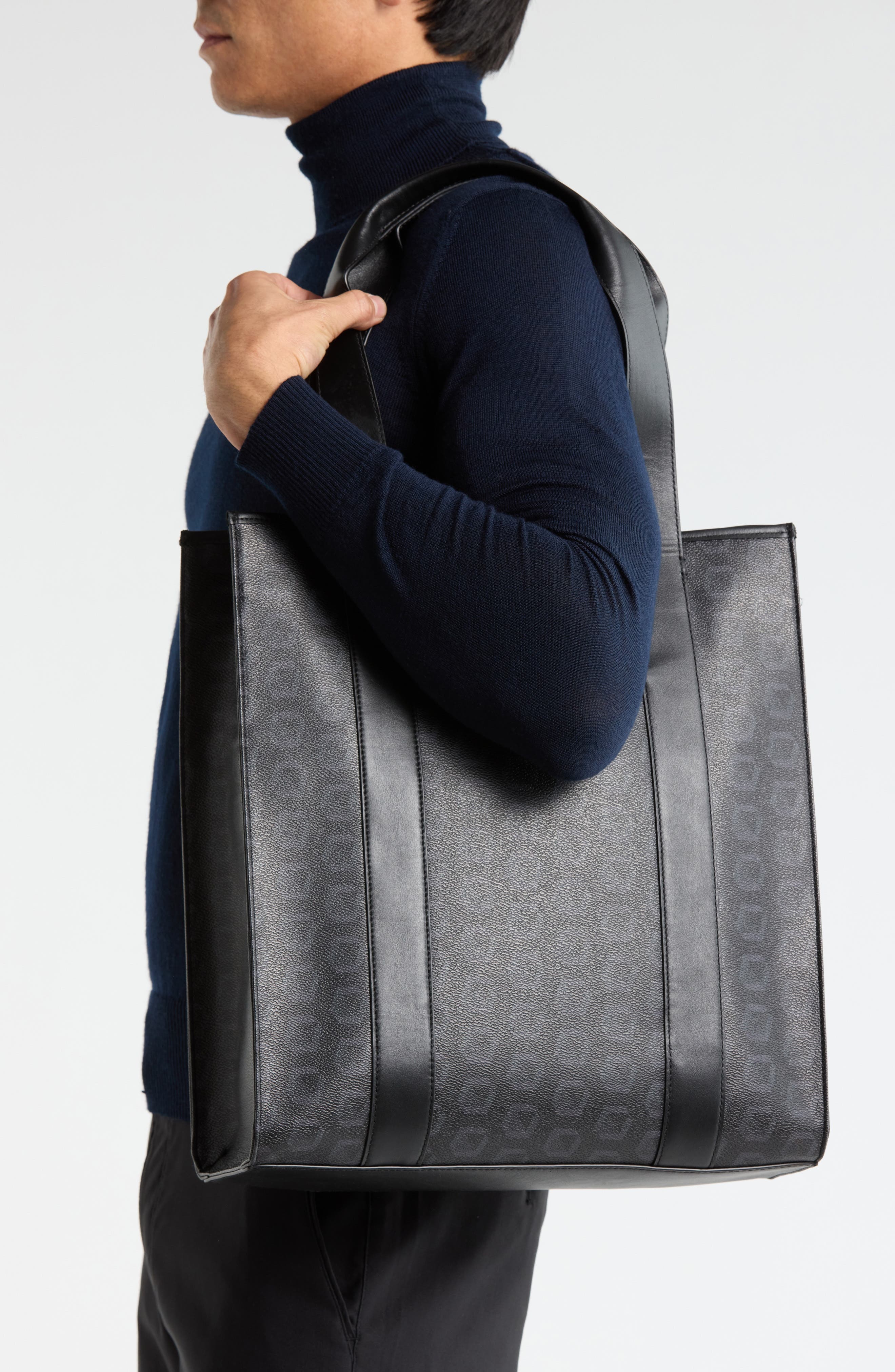 Ted Baker London Harrison Tote, Alternate, color, Canvas Black Graphic