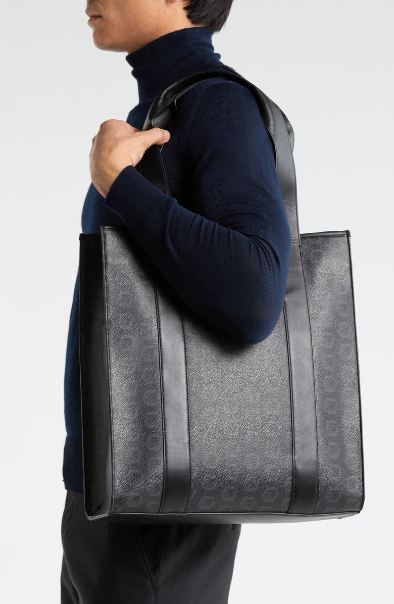 Ted Baker London Harrison Tote, Alternate, color, Canvas Black Graphic