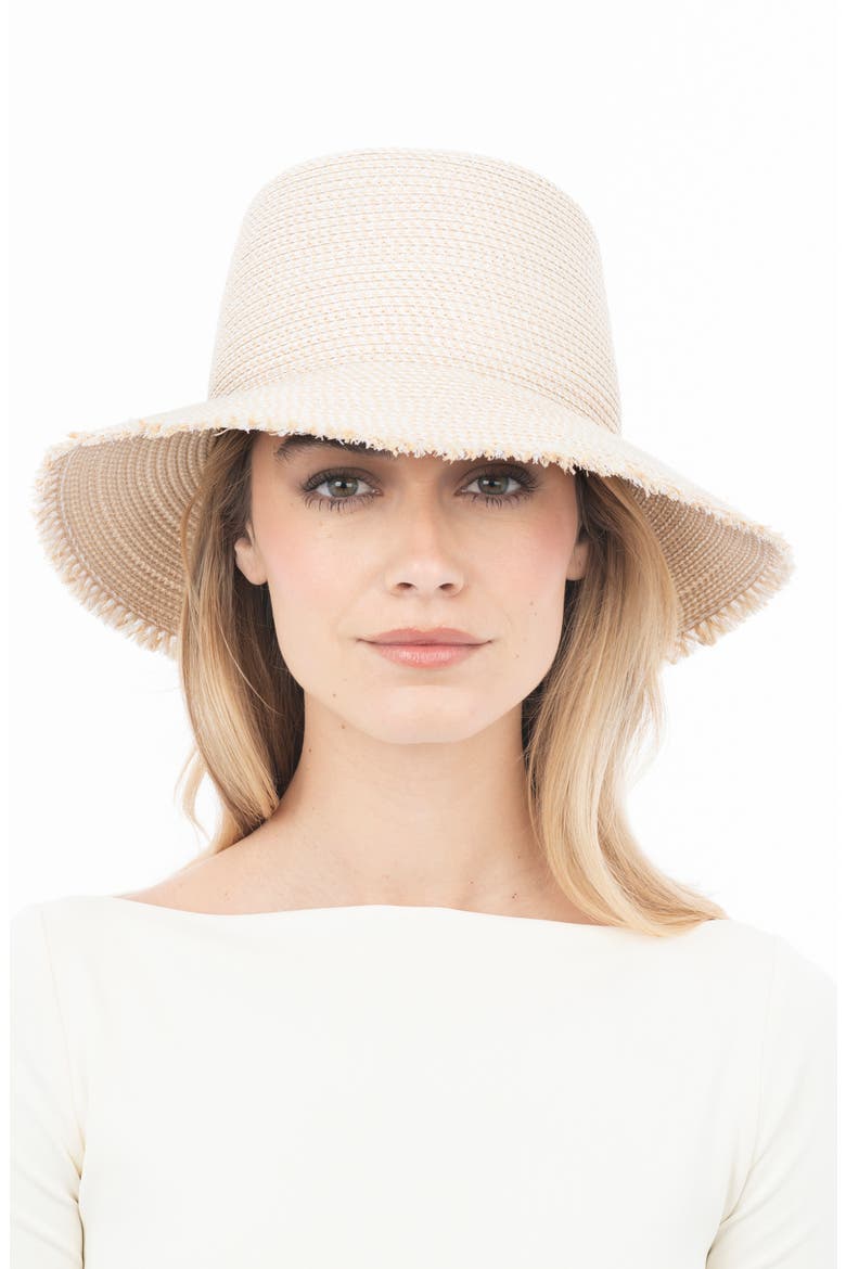 Squishee® Straw Bucket Hat, Alternate, color, CREAM