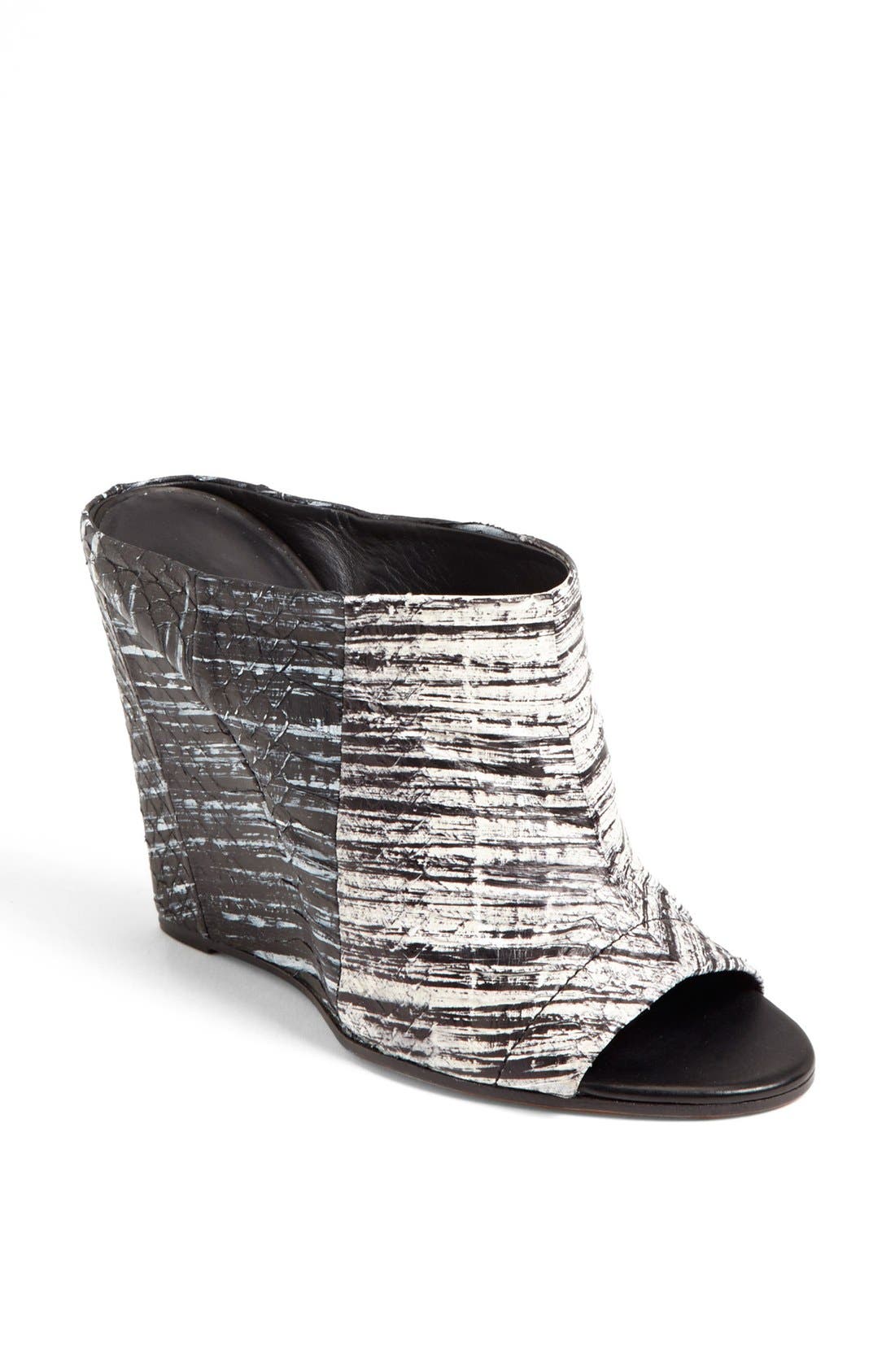 'Karin' Bootie, Main, color, WHITE/ BLACK SNAKE