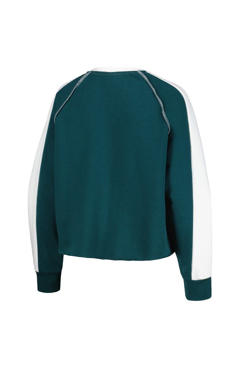 GAMEDAY COUTURE Women's Gameday Couture Green Oregon Ducks Blindside Raglan Cropped Pullover Sweatshirt, Alternate, color, 