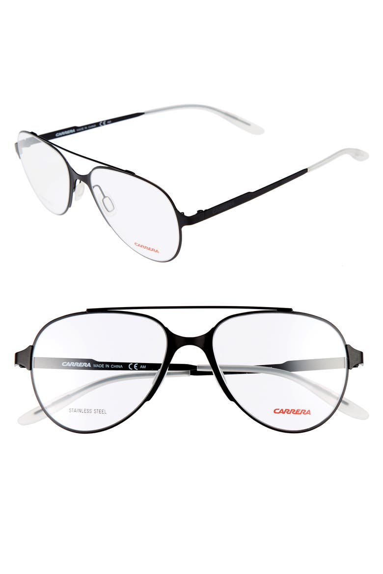 53mm Aviator Optical Frames, Main, color, BLACK