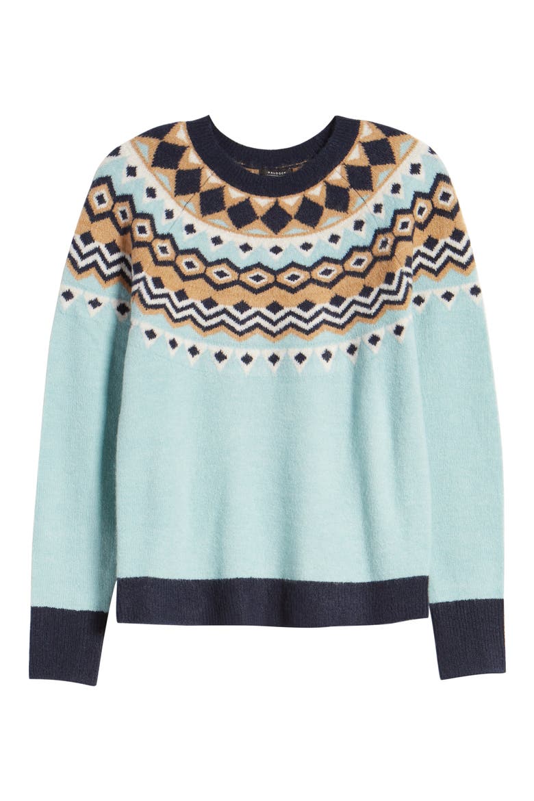 x Atlantic-Pacific Fair Isle Sweater (Nordstrom Exclusive), Alternate, color, BLUE- NAVY FAIRISLE