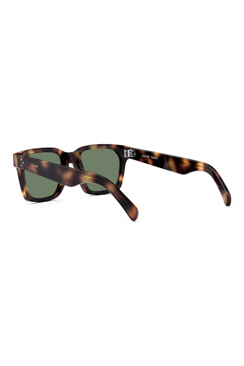Bold 3 Dots 54mm Geometric Sunglasses, Alternate, color, BLONDE HAVANA / GREEN