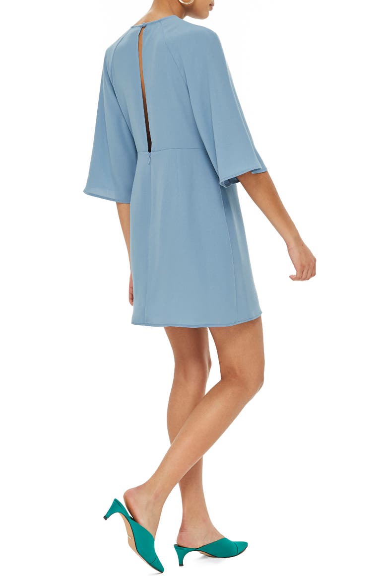 Tie Front Minidress, Alternate, color, BLUE