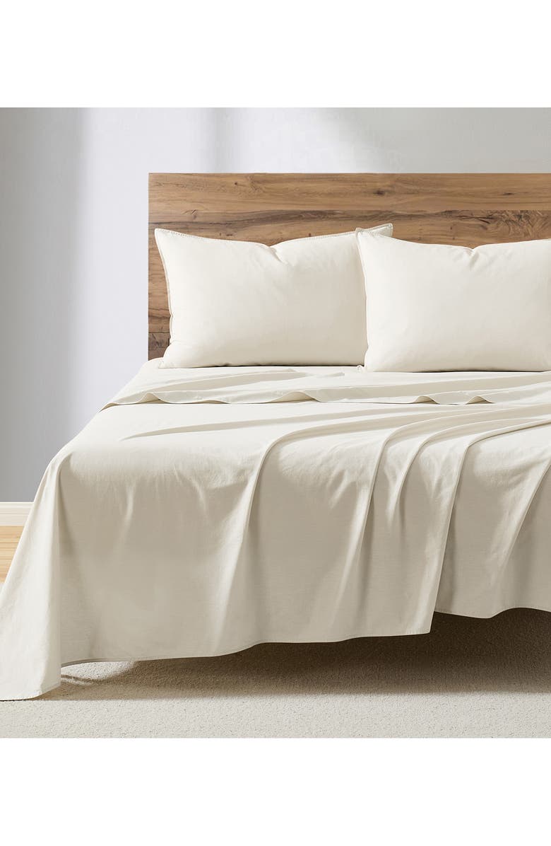 DKNY Vintage Washed Cotton Sheet Set, Alternate, color, Khaki