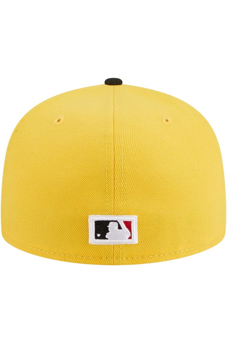 New Era Men's New Era Yellow/Black Minnesota Twins Grilled 59FIFTY Fitted Hat, Alternate, color, 