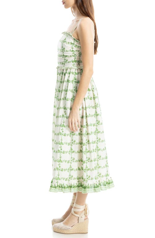Max Studio Ruffle Printed Midi Sundress