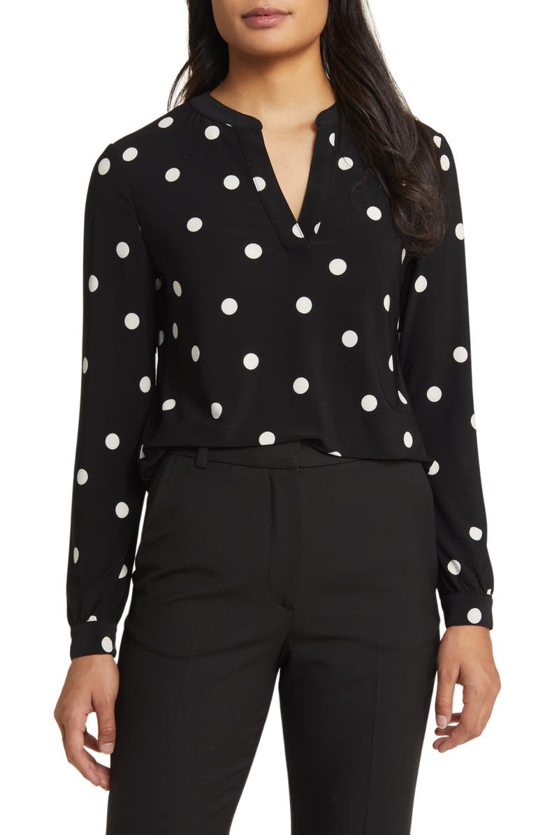 Anne Klein Print Tunic Top, Main, color,