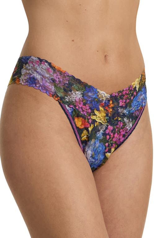 Hanky Panky Print Original Rise Thong In Brown