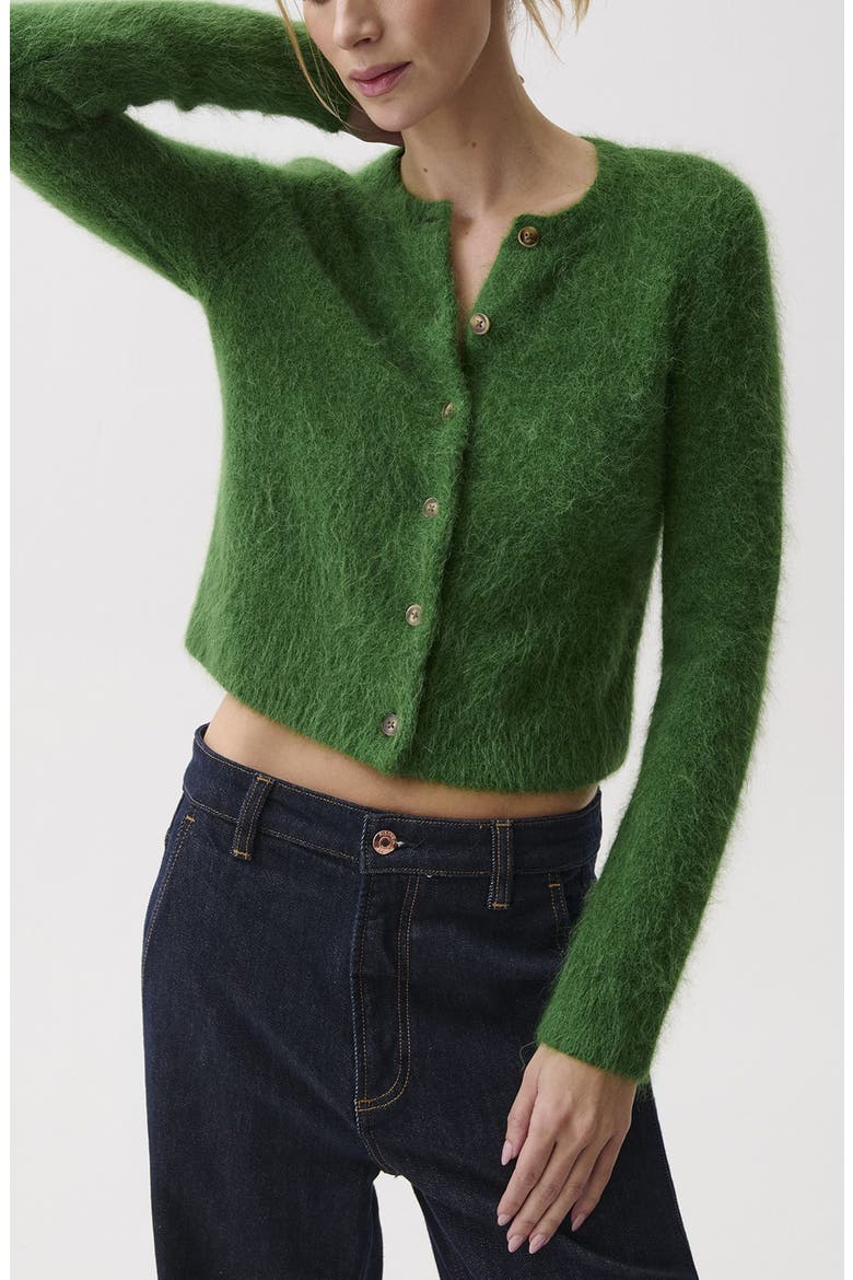 Yara Cardigan, Alternate, color, VIVID MOSS