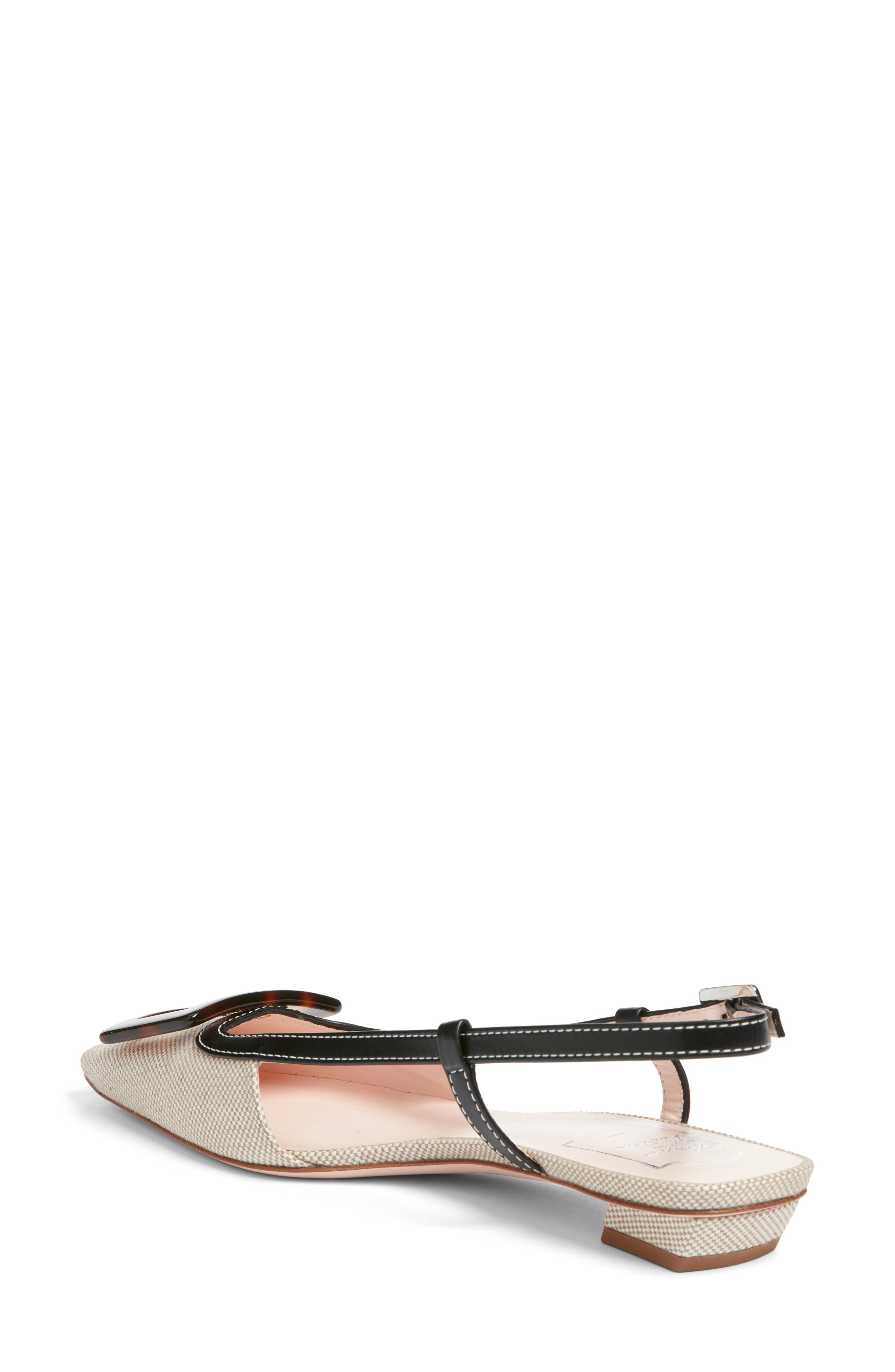 Roger Vivier Belle Vivier Slingback Ballerina Slingback Flat, Alternate, color, Daino/ Nero