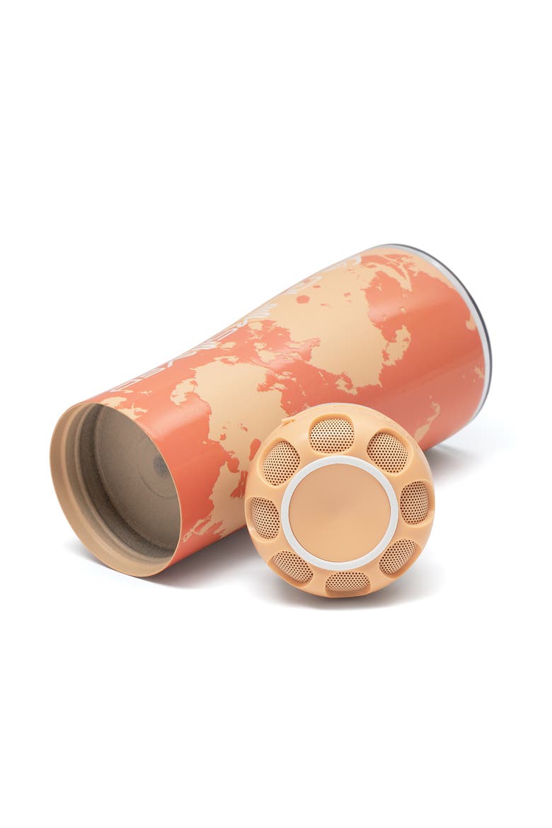 Zuma Double Wall Insulated 20oz. Stainless Steel Tumbler with Built-in Removeable LED Bluetooth Speaker, Alternate, color, Peach Tie-Dye