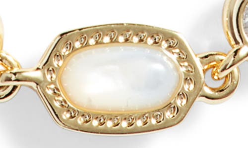 Kendra Scott Elisa Abbie Mini Pendant Necklace In Gold White Mix