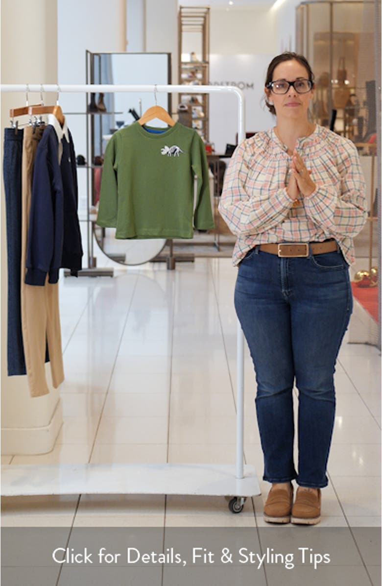 Kids' Dinosaur Long Sleeve Cotton Graphic T-Shirt, sales video thumbnail