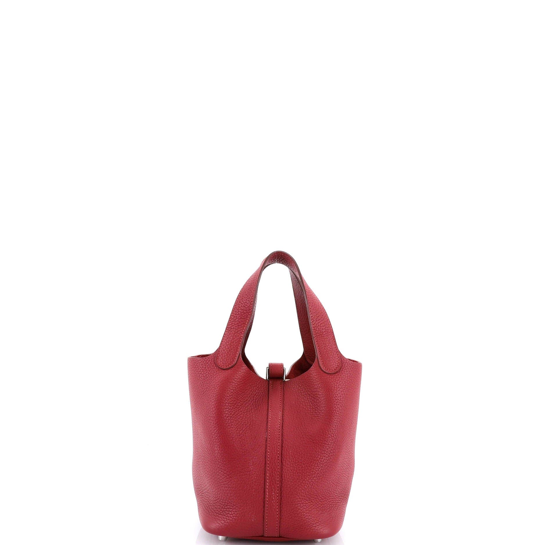 Pre-Owned Hermes Picotin Lock Bag Clemence PM, Alternate, color, Rubis