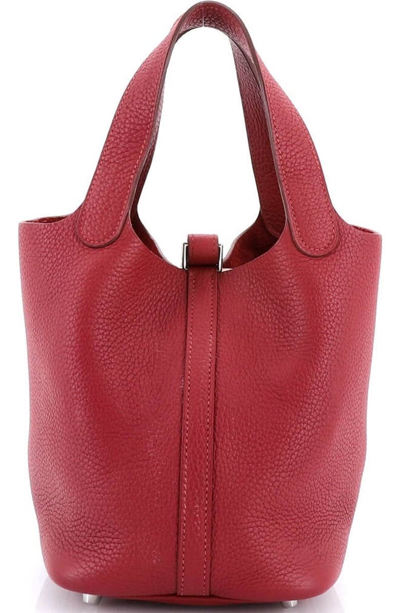 Pre-Owned Hermes Picotin Lock Bag Clemence PM, Alternate, color, Rubis