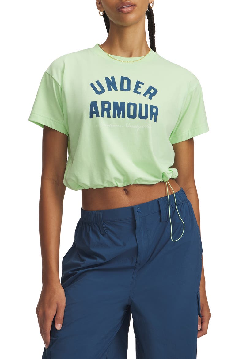 Bungee Hem Graphic Performance T-Shirt, Main, color, GRN