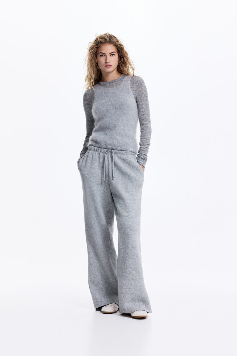 Wide Joggers, Alternate, color, Gray melange