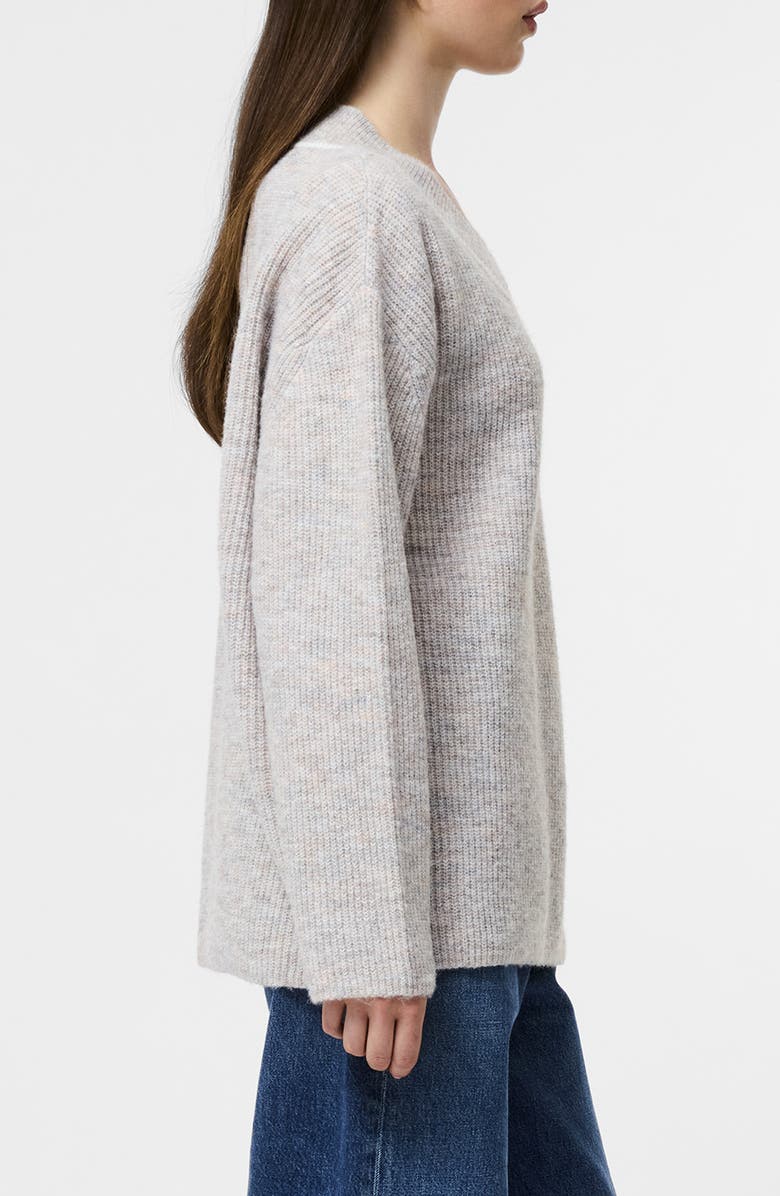 French Connection Kezia V-Neck Sweater, Alternate, color, Stone Grey