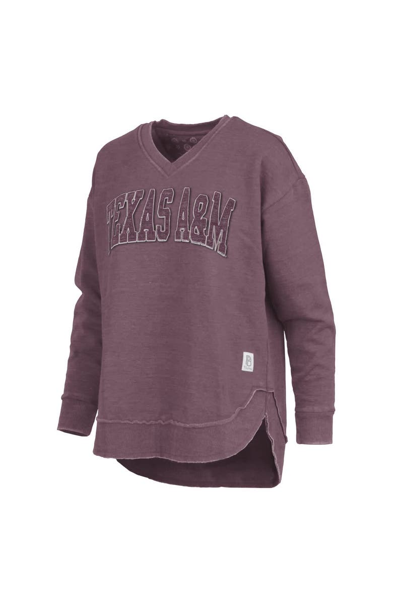 PRESSBOX Women's Pressbox Maroon Texas A&M Aggies Westin Poncho V-Neck Pullover Sweatshirt, Alternate, color, Maroon