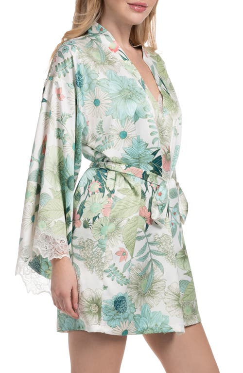 In Bloom By Jonquil Floral Stretch Matte Satin Wrap