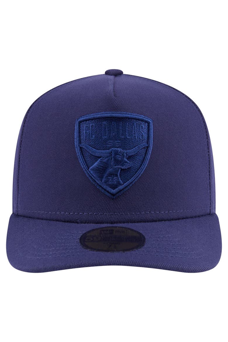 Men's New Era Navy FC Dallas Color Pack A-Frame 59FIFTY Fitted Hat, Alternate, color, Navy