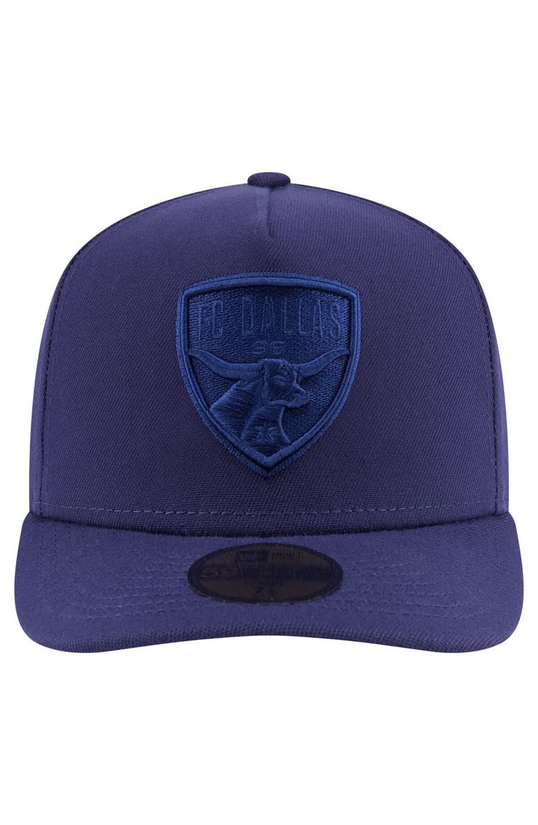 New Era Men's New Era Navy FC Dallas Color Pack A-Frame 59FIFTY Fitted Hat, Alternate, color, Navy