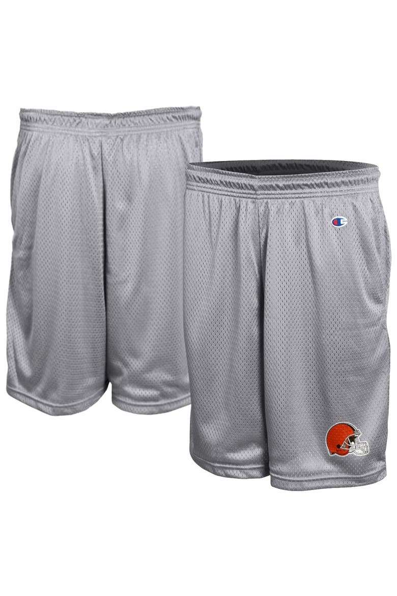 Men's Champion Gray Cleveland Browns Classic Mesh Shorts, Main, color, Gray