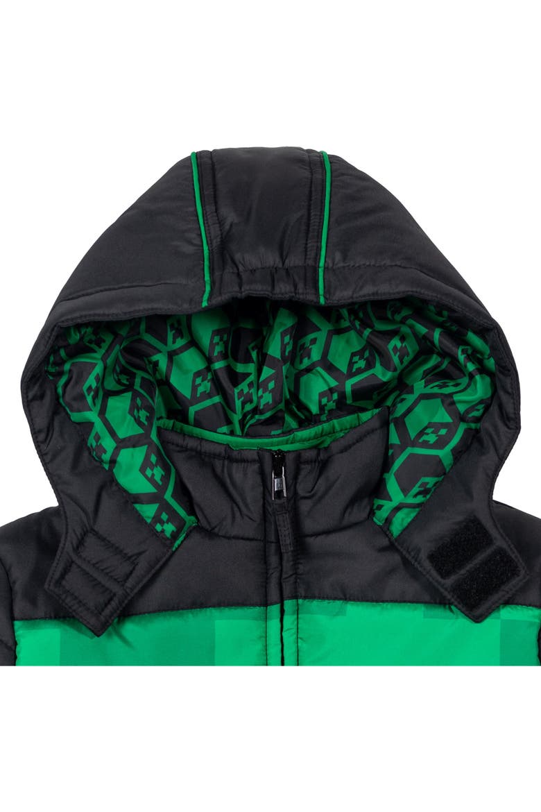 Zip-up Hooded Puffer Coat (toddler, Little Kid & Big Kid), Alternate, color, Creeper Green