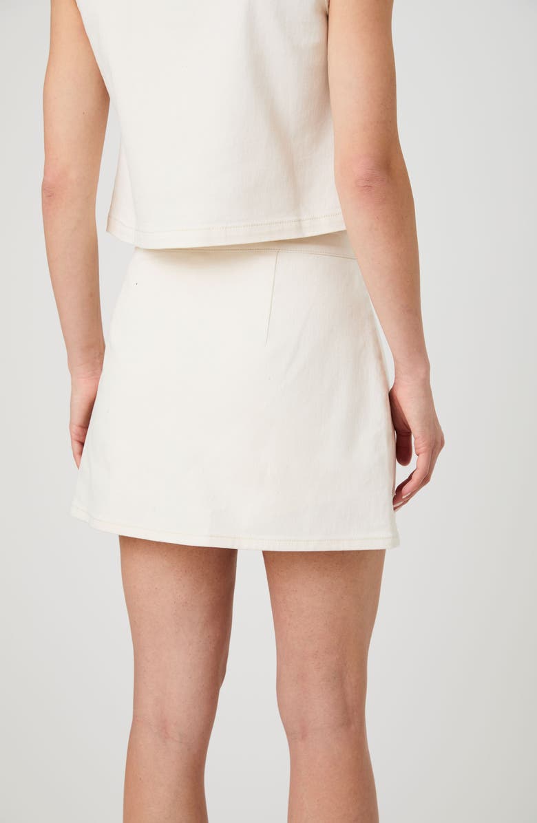 French Connection Denim Miniskirt, Alternate, color, Ecru