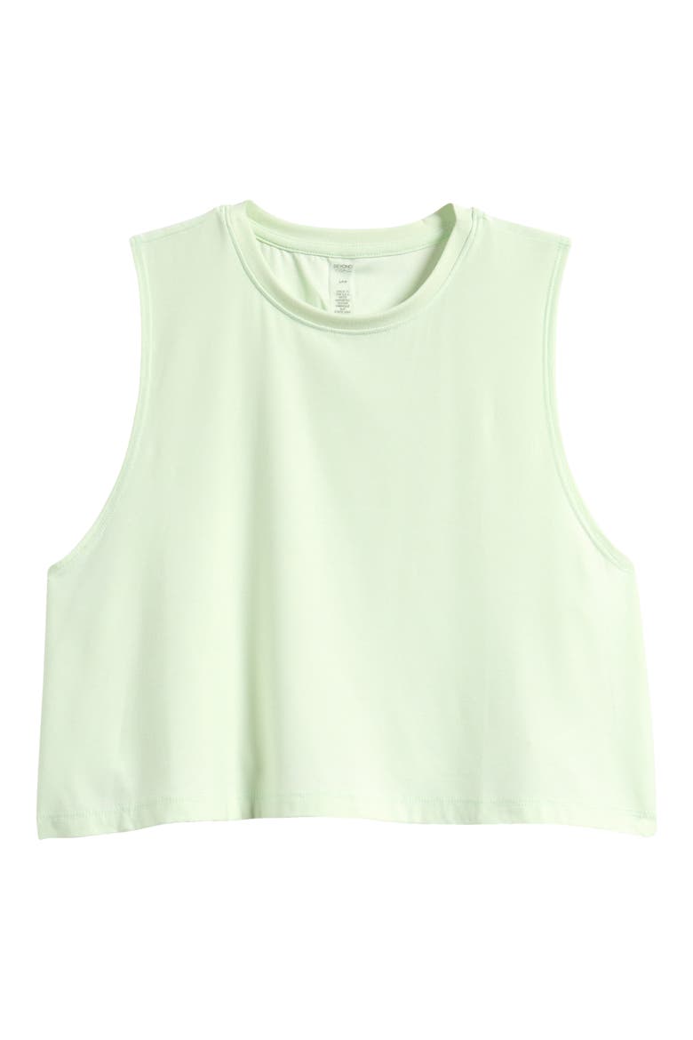 Featherweight Minimal Crop Tank, Alternate, color, AIRY GREEN HEATHER