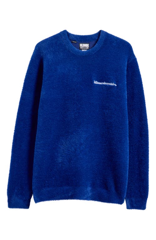Billionaire Boys Club Fuzz Oversize Sweatshirt In Blue Depths