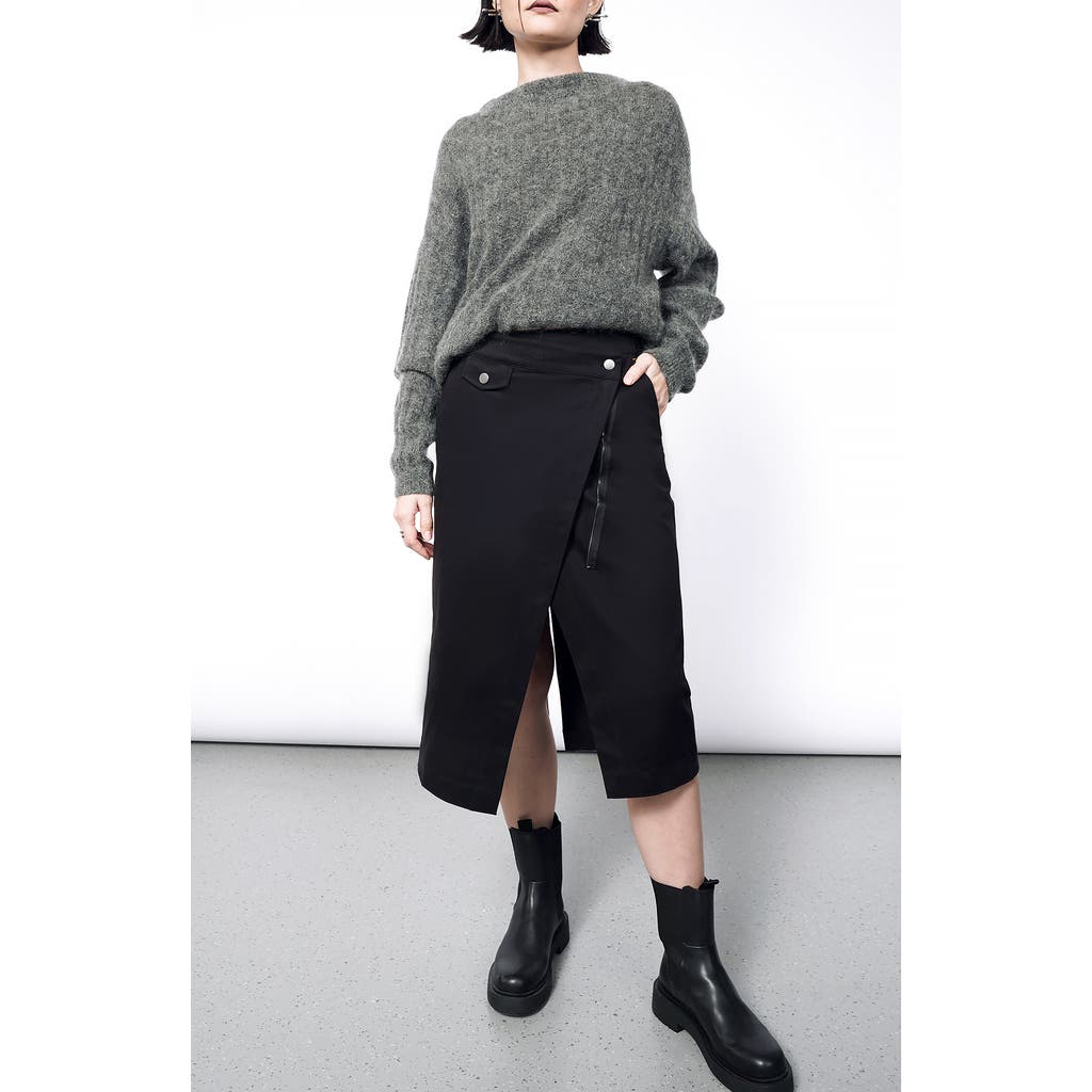 Wildfang Essential Utility Wrap Skirt In Black