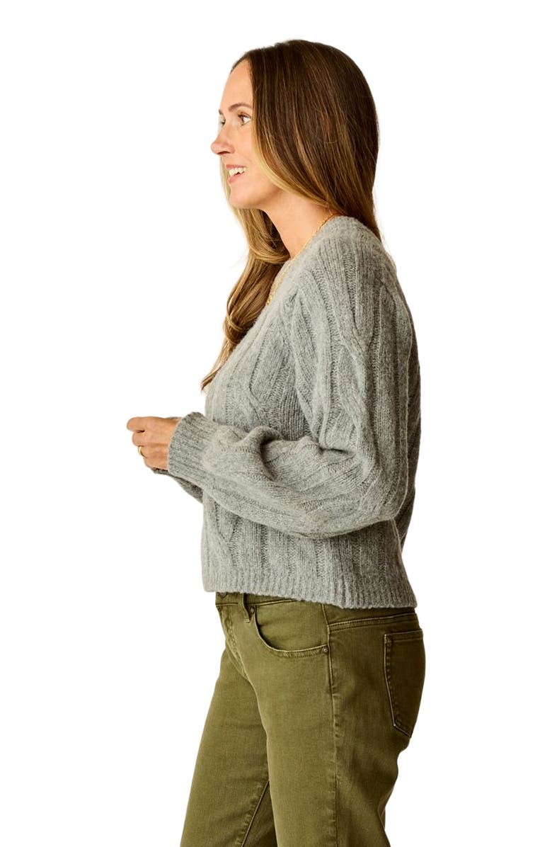 Carve Designs Eloise Wool Sweater, Alternate, color, Mid Grey