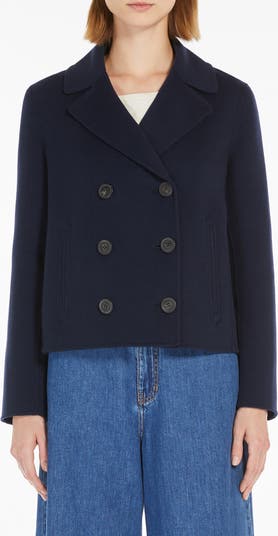 アウターその他 WEEKEND MAX MARA Woman Blazer Blue 2515911011600 002 Weekend Max Mara Taglio Double Breasted Wool Blend Blazer