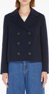 Weekend Max Mara Taglio Double Breasted Wool Blend Blazer